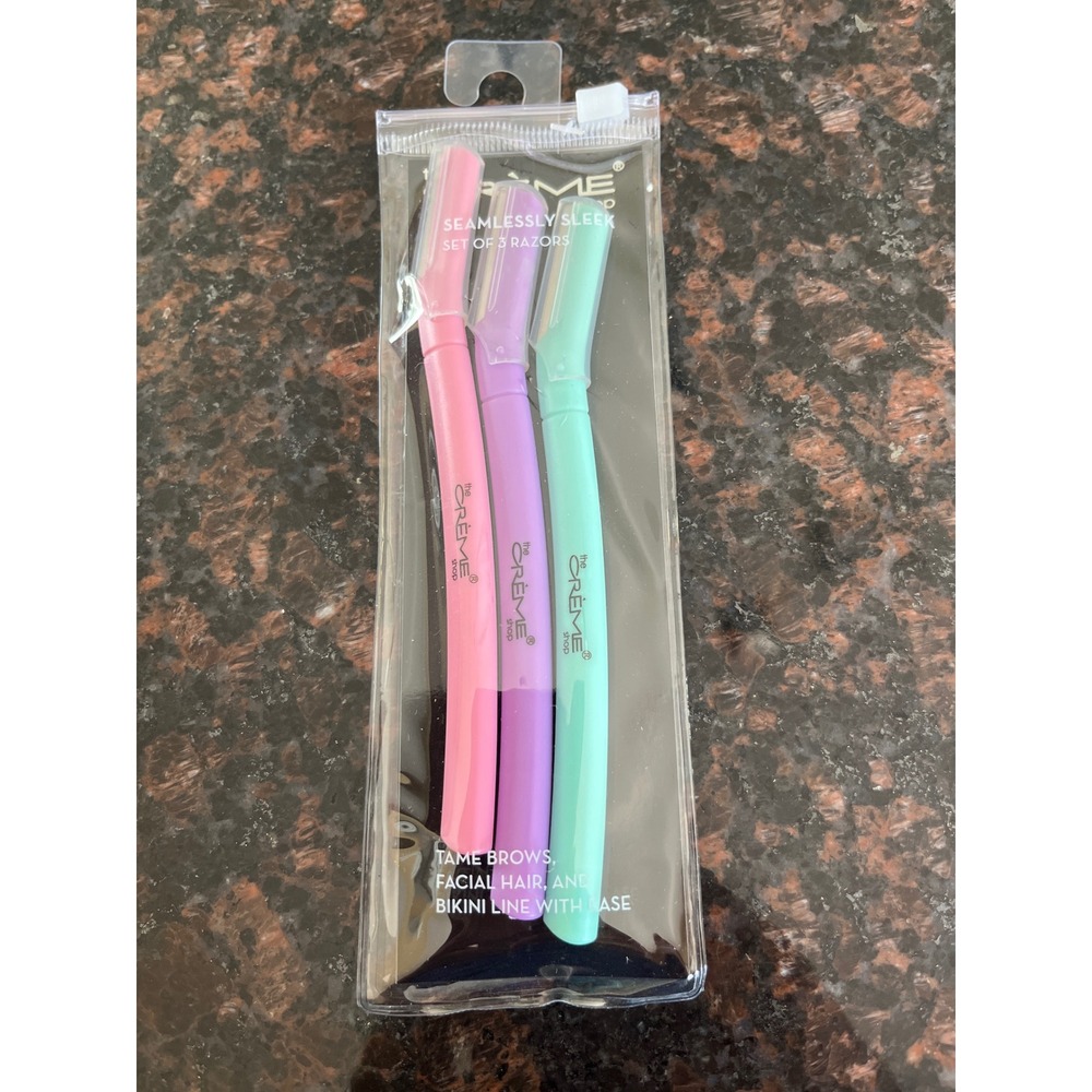 The Creme Shop Seamlessly Sleek Set of 3 Razors Pastel Pink Purple Mint Green